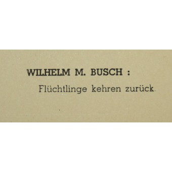 Возвращение беженцев. Maler im Osten, Wilhelm M. Busch. Espenlaub militaria